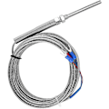 Miniatyrbillede 1 af 5: M8 Gevind PT100 Termoelement - 50mm Platin Modstand Termoelement Probe Temperatur Probe Ledning 0-400℃(5M)