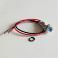 Miniatyrbillede 2 af 5: 2 stk. 220V 6mm Signal Strømforsyning LED Metal Indikator Lys Lampe Blå & Rød-