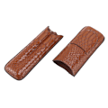 Miniatyrbillede 1 af 8: 2-fingret cigar etui - bærbar, vandtæt og letvægts kunstlæder cigar etui til mænd