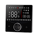 Miniatyrbillede 4 af 8: Smart termostat drejeknap design LCD farve display panel digital termostat til sauna rum gulvvarmesystem sort