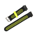 Miniatyrbild 1 av 8: 20 mm silikonarmband Andas vattentåligt bekvämt handledsband för Garmin Fenix ​​7S 6S 5S Svart Grön