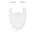 Miniatyrbild 1 av 8: Falska mustaschskägg Justerbar elastisk rep Jultomtenskäggsset för jul