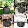 Miniatyrbillede 5 af 5: Udendørs Patio Firepit Borddækken - Vandafvisende, Vindtæt, Støvbestandig, UV-resistent - Robust, Sort - 70.9\" x 35.4\"