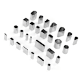 Miniatyrbild 3 av 8: 28 Shape Style Hollow Punch Cutter Set Rektangulärt högt kolstål Läder Pressverktyg Läderverktyg för läder