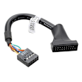 Pikkukuva 1 / 5: Usb 3.0 19-nastainen uros - naaras Usb 2.0 9-nastainen emolevyn koteloadapterikaapeli