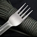 Miniatyrbillede 5 af 5: Titanium Bestik Udendørs Camping Bærbart Picnic Titanium Ske Kogegrej Titanium Legering Gaffel Ultralet Rent Titanium Spork3