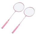 Miniatyrbild 3 av 8: Badmintonracketar Rosa Professionella Separata Järnlegering Badmintonracketar för Nybörjare Studentträning
