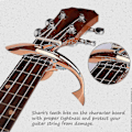 Miniatyrbillede 5 af 5: Guitar Capo Zinklegering Metal Fjeder Capo (Rose Gold)