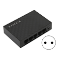 Miniatyrbild 1 av 8: Nätverksswitch 1000M 5-portars självadapterande LED-panel Dator Gigabit Ethernet-nätverksswitch 100-240V EU-kontakt