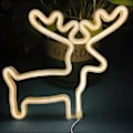 Miniatyrbillede 1 af 4: Rensdyr LED Neonskilte til Soveværelse, Batteri eller USB LED Lys, Neon Skilte Vægdekoration til Julefødselsdagsfest, Børns Stue - Gul Hjort