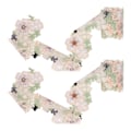 Miniatyrbillede 3 af 8: 2 stk 3D-blomsterblondebesætning 2yd lang 2,6 tommer bred retrostil blomsterdesign Organza blondebeklædning til kjolebæltetøj