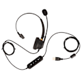 Miniatyrbilde 1 av 8: Single Ear Service Headset ENC Active Noise Cancellation USB Computer Headset for Office Kundeservice