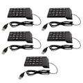 Miniatyrbilde 4 av 8: Kablet numerisk tastatur 18 taster Ergonomisk USB Plug and Play Stillegående tasting Mini numerisk tastatur for PC Laptop Desktop 5 stk.