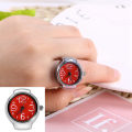 Miniatyrbilde 7 av 8: 1 Stk Fasjonable Kvinner Menn Kvarts Analog Rund Finger Ring Love Watch (rød)