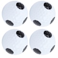 Miniatyrbillede 4 af 8: 4 stk. Golf Putting Practice Dobbelt Lag Spil Bold Hvid Sort Bold Sort Prik Bold