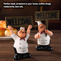 Miniatyrbilde 6 av 8: Resin Chef-figurer Ornament Statue Modell Håndverk Dekor Bar Kaffebar (#1)