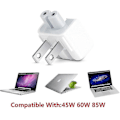 Miniatyrbild 3 av 5: Mac AC Strömadapter US Vägg Vikbar Kontakt Anknäbb, Laddningsadapter US Standard Kontakt Anknäbb Kompatibel Macbook Proairmac Ibookiphoneipodetc (2 st)