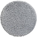 Miniatyrbilde 2 av 5: Myk og myk rund badematte - Sklisikker og vaskbar mikrofiber dusjmatte (grå)
