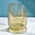 Miniatyrbilde 8 av 8: Sminkebørsteholder Organizer Plast Transparent Rund Sminkebørste Oppbevaringsholder Kopp for Penn Blyant Gull Gratis Størrelse