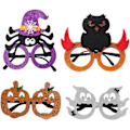 Miniatyrbilde 1 av 5: Halloween Briller, Morsomme Karneval Party Briller, 4 Stykker, for Halloween Karneval Kostyme Tilbehør (Edderkopp, Gresskar, Spøkelse, Ugle)