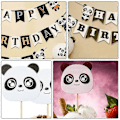 Pikkukuva 3 / 3: 35 kpl Ruokasalin pöydän koristelu Kakun koristelutarvikkeet Suloiset juhlapallot Suloiset Panda-pallot Panda-kuvioiset koristeet