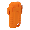 Miniatyrbilde 3 av 8: USB-oppladbar lighter, vindtett dobbel lysbue lighter, vanntett flammefri elektrisk lighter med hengehull for camping, oransje