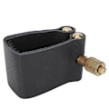 Miniatyrbillede 1 af 8: Saxofon Ligatur Sort PU Læder Metal Holdbar Musikinstrument Tilbehør C65 Alt