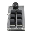 Miniatyrbild 4 av 8: Mekanisk spelknappsats 6 tangenter 1 knopp Liten USB trådlös Dual Mode OSU-tangentbord Gör-det-själv programmerbart tangentbord