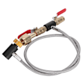Miniatyrbilde 4 av 8: 36in Soda Slange Adapter Kit Dobbel Ventil med Soda Gold ASA G5/8-14 CO2 Sylinder Påfyllingsadapter