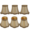 Miniatyrbillede 3 af 8: 6 stk. Hjemmetekstil Lampeklokke Bordlampe Dæksel Tilbehør til E14 Lysekrone Vægskinne