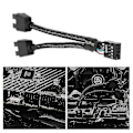 Miniatyrbild 2 av 5: 9-pin USB Header Hona 1 Till 2 Hane Förlängningskabel Kort Dator 9-pin USB Hub