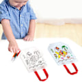 Pikkukuva 7 / 7: 12 kpl DIY Graffiti Tote Bag - Ei-kudotut ostoskassit lapsille taiteeseen ja käsitöihin Värien täyttö Juhlalahja