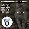 Miniatyrbild 4 av 5: Reflekterande Katt Halsband GPS-Tracker Justerbart Litet Hundhalsband Svart