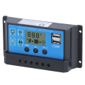 Pikkukuva 5 / 8: 12V 24V 30A aurinkoenergian latausohjain Automaattinen PWM LCD-kaksois- USB lähdön säädin