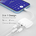 Miniatyrbillede 2 af 5: 4-i-1 Dual Plug Lightning til 3,5 mm Earphone Adapter til iPhone 14/13/12/11/X/8/7