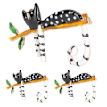 Miniatyrbilde 5 av 8: 3 stk. Brosjenåler Håndlaget Retro Mote Smykke Legering Kattformet DIY Bryllupsbukettsett Svart