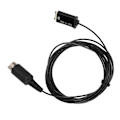 Miniatyrbillede 5 af 8: CIC programmeringskabel sort juster lydstyrke test nøjagtig signaltransmission USB programmeringsforbindelseskabel