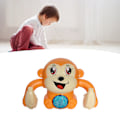 Miniatyrbilde 6 av 8: Elektrisk flip og hode ape leker sensorisk utviklingsmessig tumling krypende ape baby leketøy med lys og musikk oransje