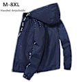 Miniatyrbilde 2 av 5: Herre Plus Size Vår Høst Tynn Hette Bomberjakke Casual Sportswear 8XL FARGE Grå