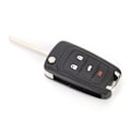 Pikkukuva 1 / 6: Car 4 Button Flip Kaukosäädin Avaimenperä Case Cover Musta Vaihto sopii CHEVROLET