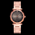 Miniatyrbild 2 av 4: Fashion Alloy Band Quartz Watch Gradient Color Dial Strass Watch (grå)