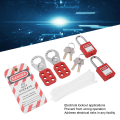 Miniatyrbillede 6 af 7: Elektrisk Lockout Tagout Kit: Hængelåse, hasper, mærker, nøgler og taske