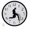 Miniatyrbild 1 av 5: Walks Clock, Silly Walk Väggklocka, En Intressant Väggklocka kompatibel med Sovrum Kök Vardagsrum, Novel