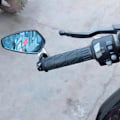 Miniatyrbillede 3 af 5: Røde motorcykelspejle, Universal justerbare 360 ​​graders motorcykel aluminiumslegering motorcykelspejle 7/8 22 mm endestangsspejle
