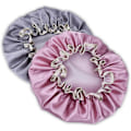 Miniatyrbilde 3 av 5: 2 Pakke Dame Dusjhette Vanntett Elastisk Hårhette for Damer Spa Salong Rosa+Grå