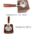 Miniatyrbillede 4 af 5: Kaffe tamper station, træ espresso tamper måtteholder, træ base til tamper evident station, espresso tamper måtte, egnet til 51/53/54/58 mm tam