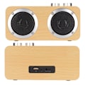 Pikkukuva 8 / 8: Langaton Bluetooth-kaiutin Retro Full Frequency Kannettava Puinen Tietokonekaiutin Windowsille Keltainen Puunsyy