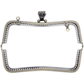 Miniatyrbilde 4 av 8: Metallveske Ramme DIY Kyss Clasp Lås Retro Preget Håndtak Maskinvare Tilbehør 20cmBronse B01-027—00476