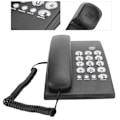 Miniatyrbillede 8 af 8: KXT504 Bærbar familievirksomhed Kontor Fast fastnet blitzfunktion Telefon ABS Sort