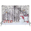 Miniatyrbillede 3 af 5: Julebaggrund, Snemand Baggrund, Julepynt til Hjemmet, Fest, 7x5ft